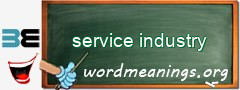 WordMeaning blackboard for service industry
